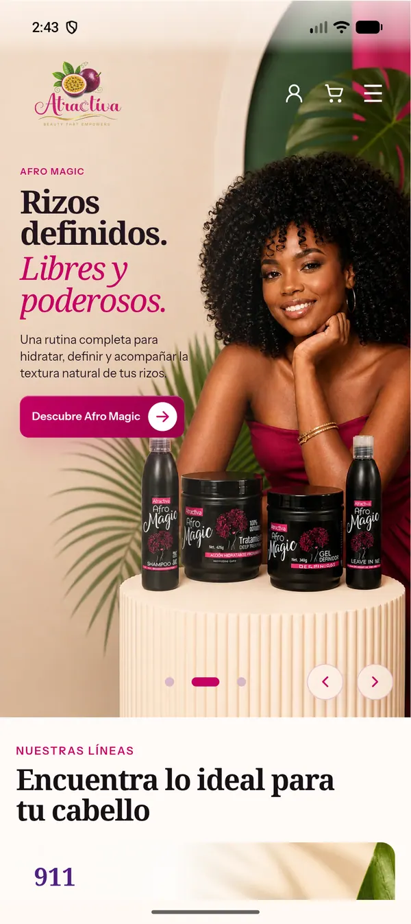 Captura de la app de Atractiva Dominicana